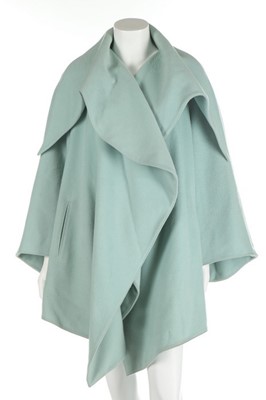 Lot 354 - A Claude Montana peppermint-green wool coat,...