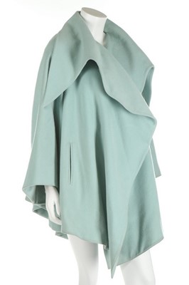 Lot 354 - A Claude Montana peppermint-green wool coat,...