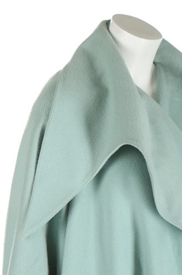 Lot 354 - A Claude Montana peppermint-green wool coat,...