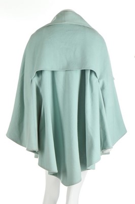 Lot 354 - A Claude Montana peppermint-green wool coat,...