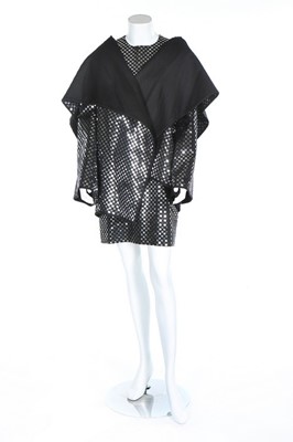 Lot 19 - A Paco Rabanne black silver chequered wool...