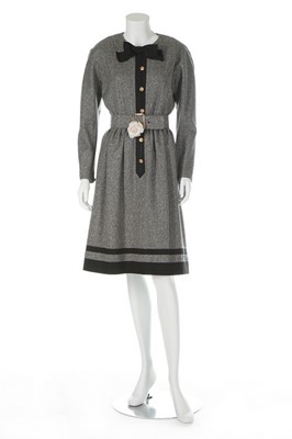 Lot 156 - A Chanel grey wool dress, 1990s, Boutique...