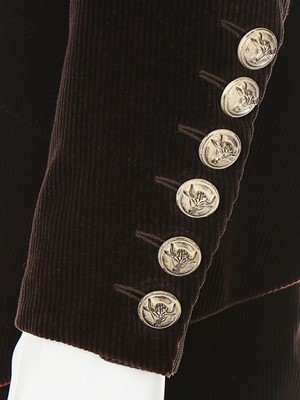Lot 218 - A Jean Paul Gaultier brown elephant-cord suit,...