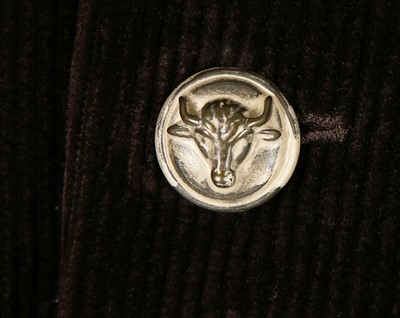 Lot 218 - A Jean Paul Gaultier brown elephant-cord suit,...