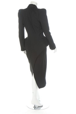 Lot 237 - A John Galliano black gabardine coat/dress,...