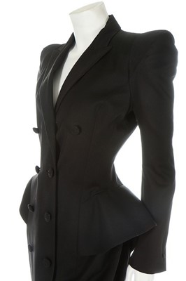 Lot 237 - A John Galliano black gabardine coat/dress,...