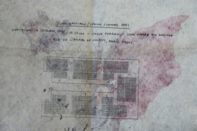 Lot 270 - A rare John Galliano printed felt invitation,...