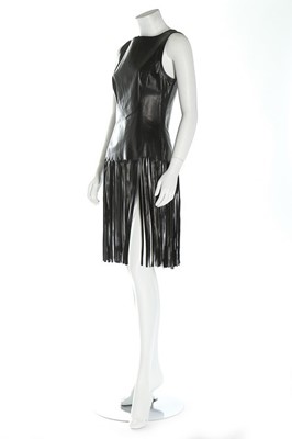 Lot 310 - A Jean Paul Gaultier black leather 'car-wash'...