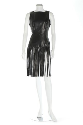 Lot 310 - A Jean Paul Gaultier black leather 'car-wash'...