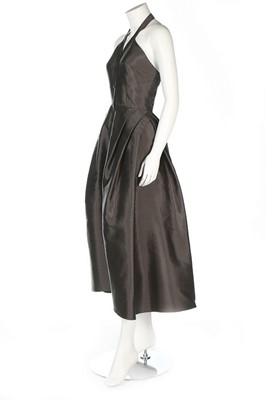 Lot 379 - A Karl Lagerfeld charcoal grey silk...