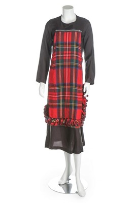 Lot 331 - A Comme des Garçons tartan pinafore dress, AW...