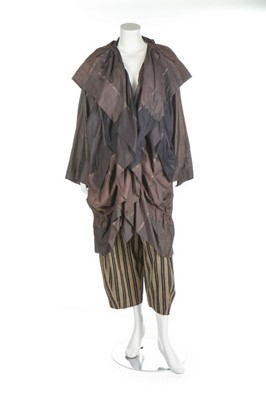 Lot 337 - An Issey Miyake black and brown silk cocoon...