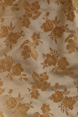 Lot 301 - An ivory damask satin wedding dress, late...