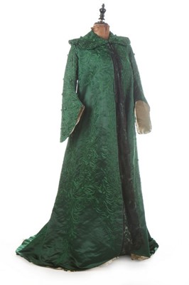 Lot 142 - A Russell and Allen emerald green satin...