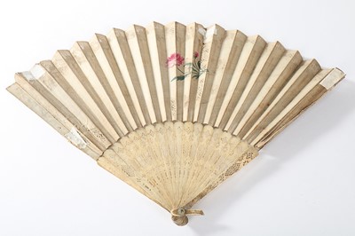 Lot 82 - Nine 18th century fans, the majority with...