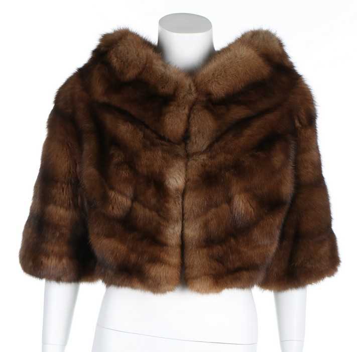 Lot 6 - A sable fur bolero, 1960s, labelled 'Kendal