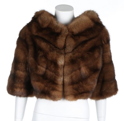 Lot 6 - A sable fur bolero, 1960s, labelled 'Kendal...