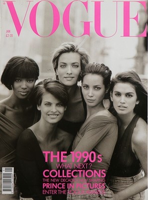 Lot 81 - A complete run of British Vogue, 1990-99, 12...