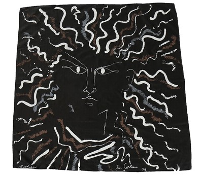 Lot 209 - An Ascher art square - Jean Cocteau 'Visage',...