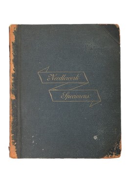 Lot 428 - A needlework sample school book, 1892,...