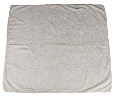 Lot 429 - A cord-quilted cotton coverlet, French, early...