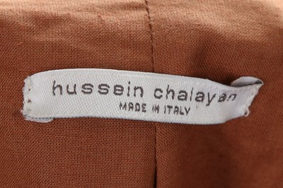 Lot 135 - Hussein Chalayan tan leather coat,...