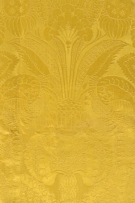 Lot 298 - A brilliant Chinese-yellow silk damask satin...