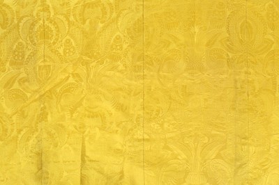 Lot 298 - A brilliant Chinese-yellow silk damask satin...