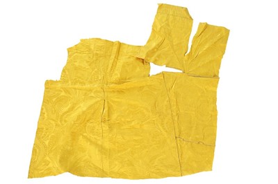Lot 298 - A brilliant Chinese-yellow silk damask satin...