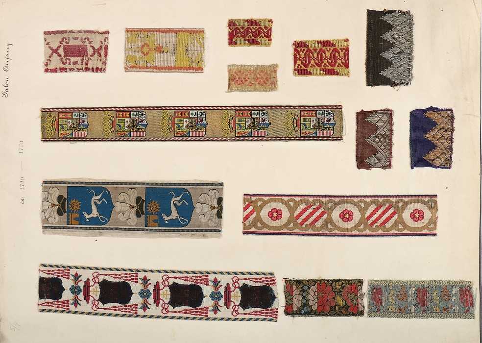 Lot 221 - A large group of ribbon samples, mid 19th