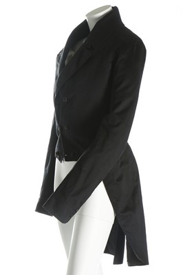 Lot 295 - A man's black Melton wool tailcoat, American,...