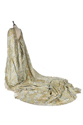 Lot 477 - A voided velvet ceremonial train, probably...