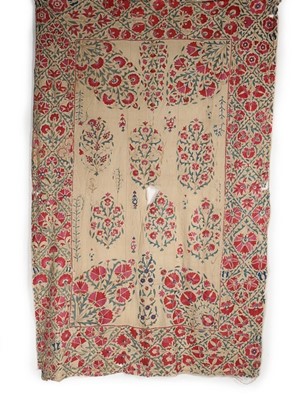 Lot 359 - An embroidered suzani, Shakrisabz, Uzbekistan,...