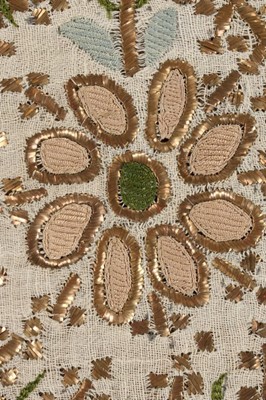 Lot 393 - A group of Ottoman embroidered sashes, napkins,...