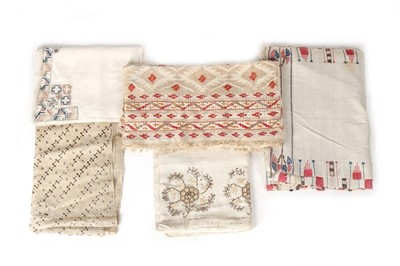 Lot 394 - A group of Ottoman embroidered textiles,...