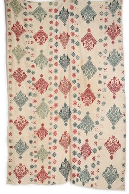 Lot 401 - An embroidered bed curtain, Kos, Dodecanese,...