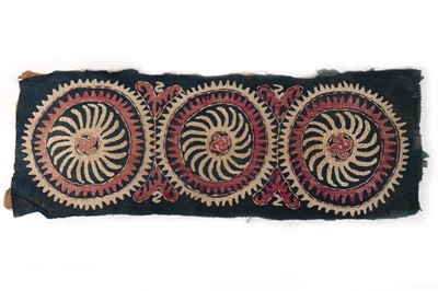 Lot 405 - Four Kaitag embroidered borders, Dagestan,...