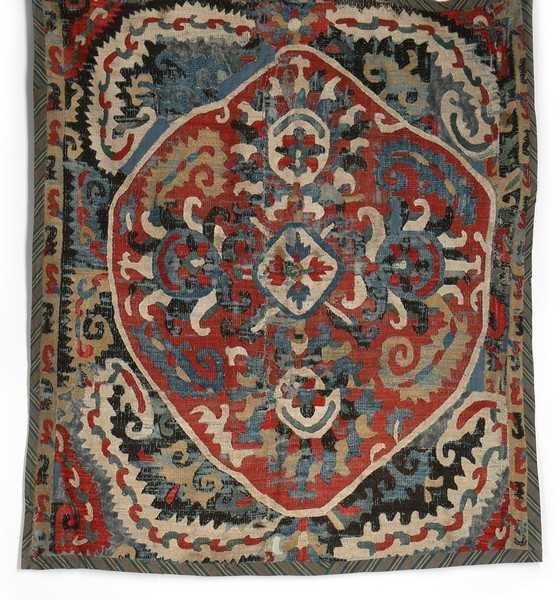 Click for high resolution Lot 409 - An embroidered panel, Caucasian, late 18th...