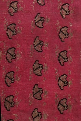 Lot 410 - An embroidered purple velvet sugar cover,...