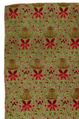 Lot 410 - An embroidered purple velvet sugar cover,...
