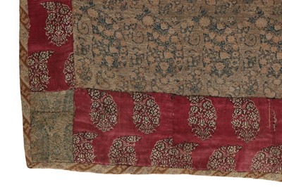Lot 410 - An embroidered purple velvet sugar cover,...