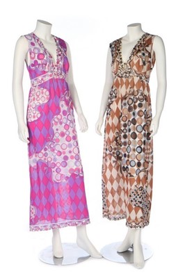 Lot 251 - Two Pucci printed nylon nightdresses, 1960s,...