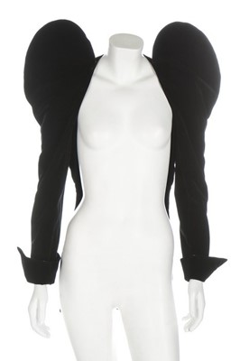 Lot 342 - A Maison Martin Margiela black velvet tailcoat...