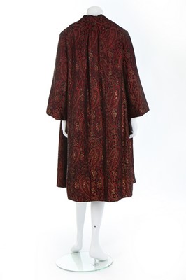 Lot 127 - A Christian Dior couture woven silk tent coat,...