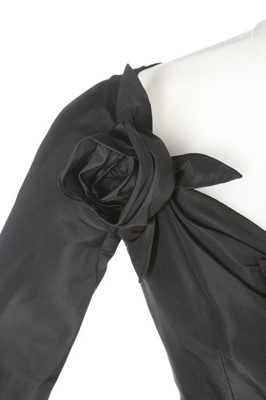 Lot 111 - A Christian Dior couture black faille cocktail...
