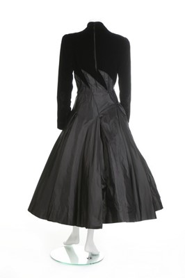 Lot 94 - A Maggy Rouff couture black velvet and taffeta...