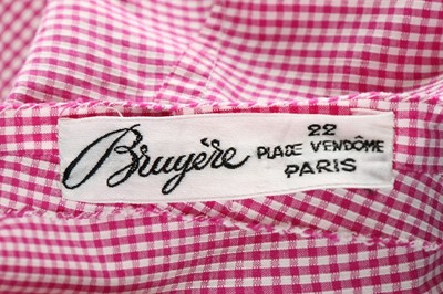 Lot 118 - A Bruyère couture magenta gingham summer dress,...