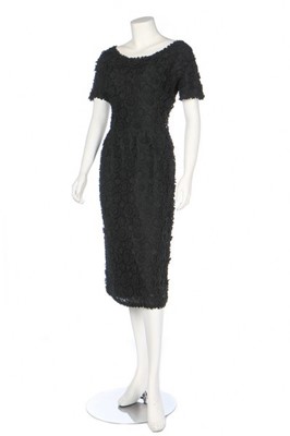 Lot 264 - A Givenchy couture black organza cocktail...