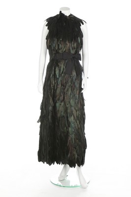 Lot 192 - A Neiman Marcus cockerel feather dress, 1960s,...
