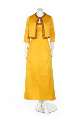 Lot 185 - A Christian Dior London marigold-yellow...
